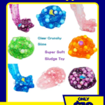 70ml Squishy Slime Prank Sensory Ocean Theme Seal Jellyfish Pufferfish Big Particles Crystal Mud Stress Reliever Gift